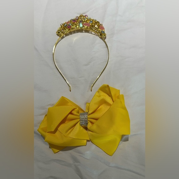 💛Like New💛 Disney: Costume Bow & Costume Headband with Multicoloured Accents - Picture 2 of 11